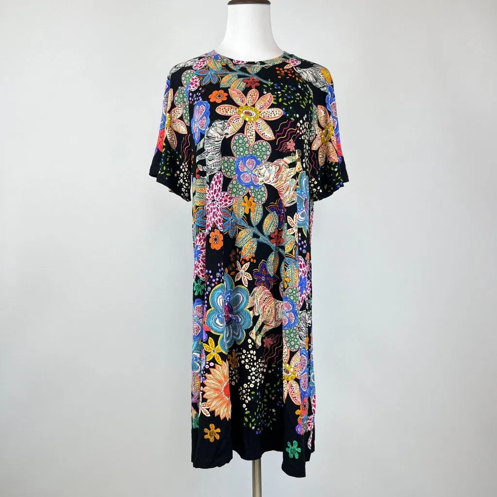 NWOT Johnny Was Janie Favorite Flutter-Sleeve Floral Mini Dress Size S - Image 2