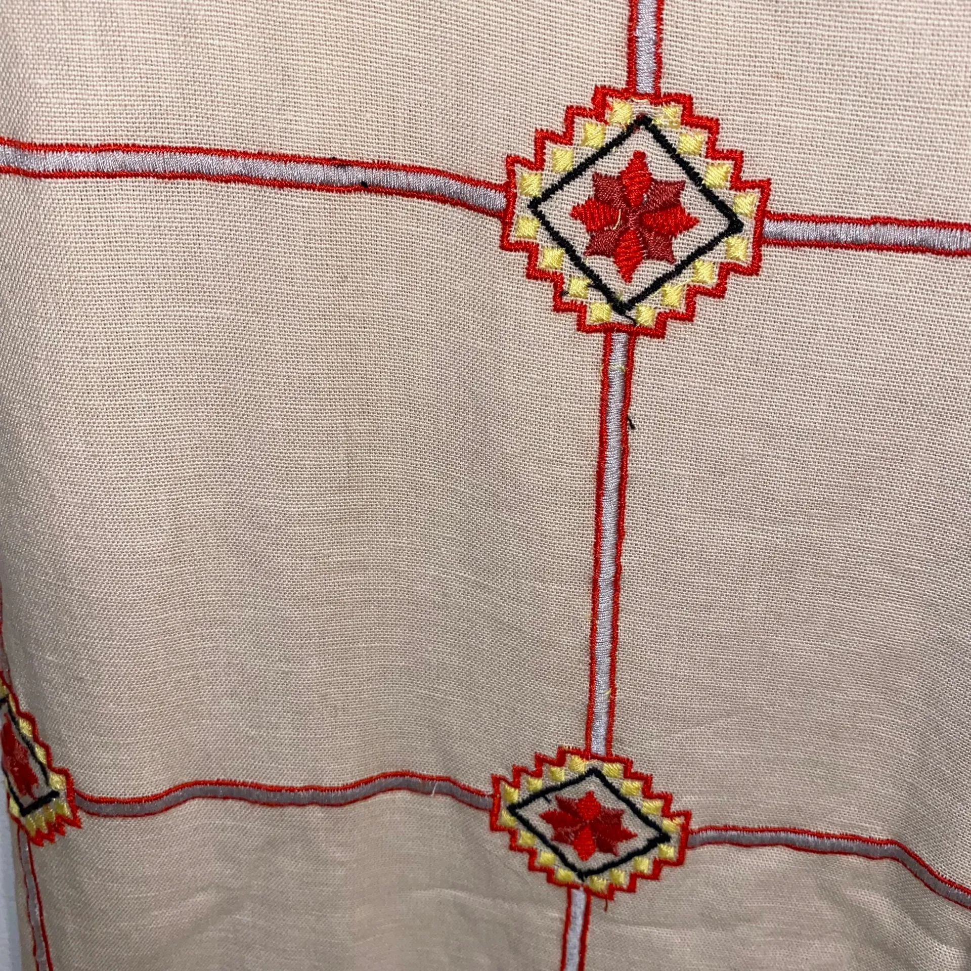 NWT $138  Ivory Lattice Embroidered Joggers XS - Image 9