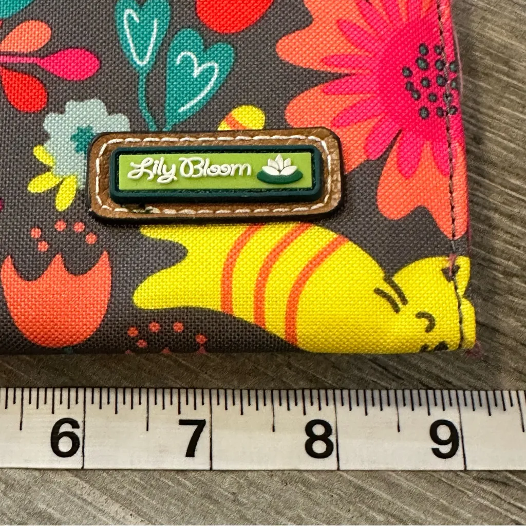 Lily Bloom Multi Cats Playful Floral Garden Snap Close Travel Wallet - Image 2