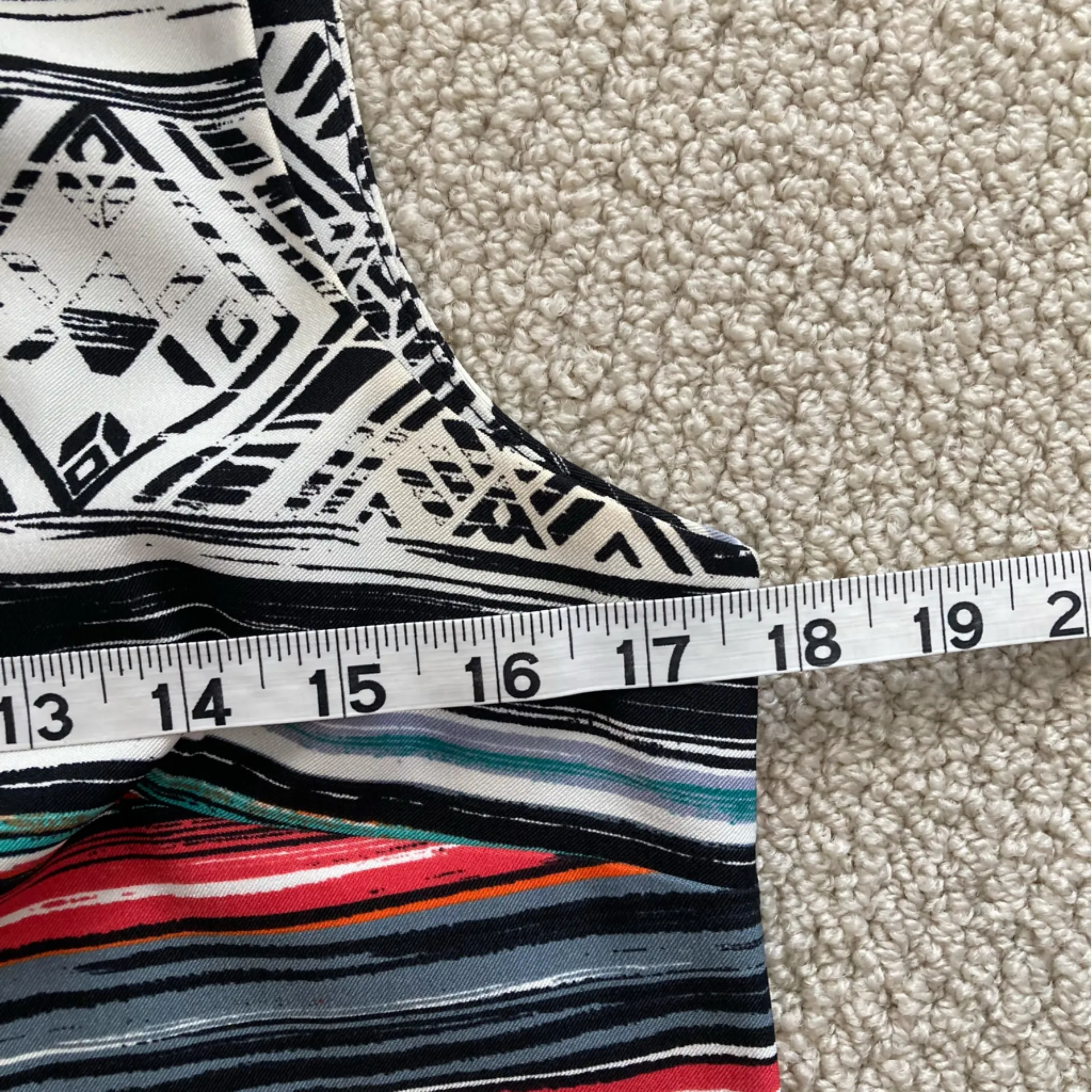 AB Studio Geometric Print Midi Dress Sleeveless Size 10 Professional Like New - Image 3