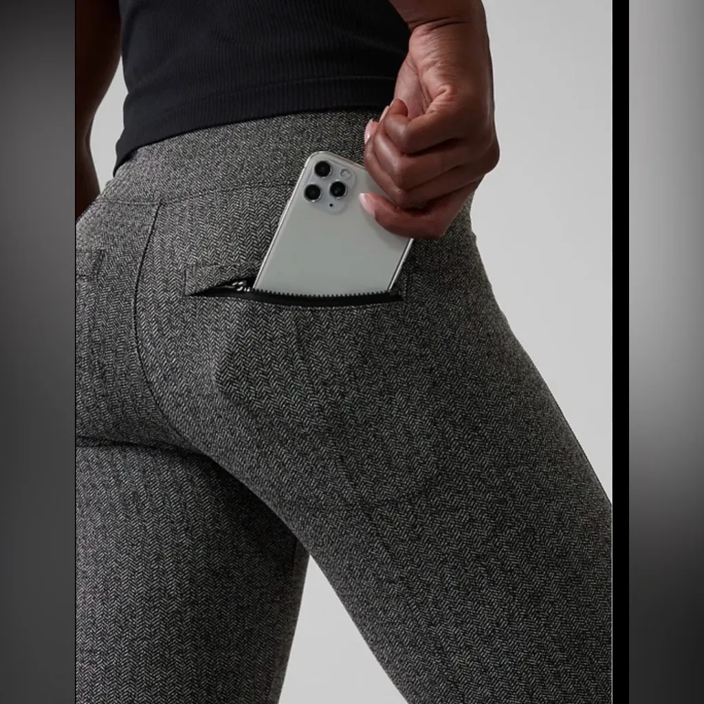 Athleta Delancey Herringbone Tight dressy Leggings slim pants workout business - Image 5