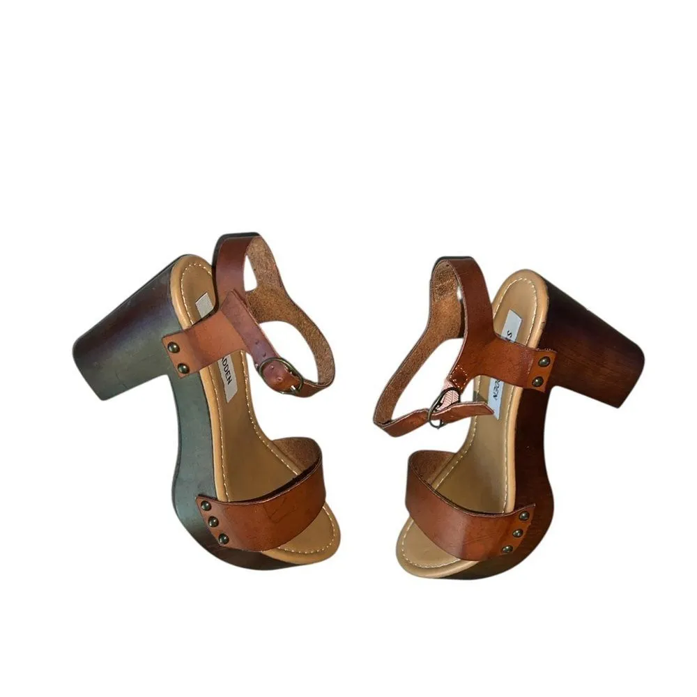 Steve Madden Tan Platform Sandals Size 7 - Image 4