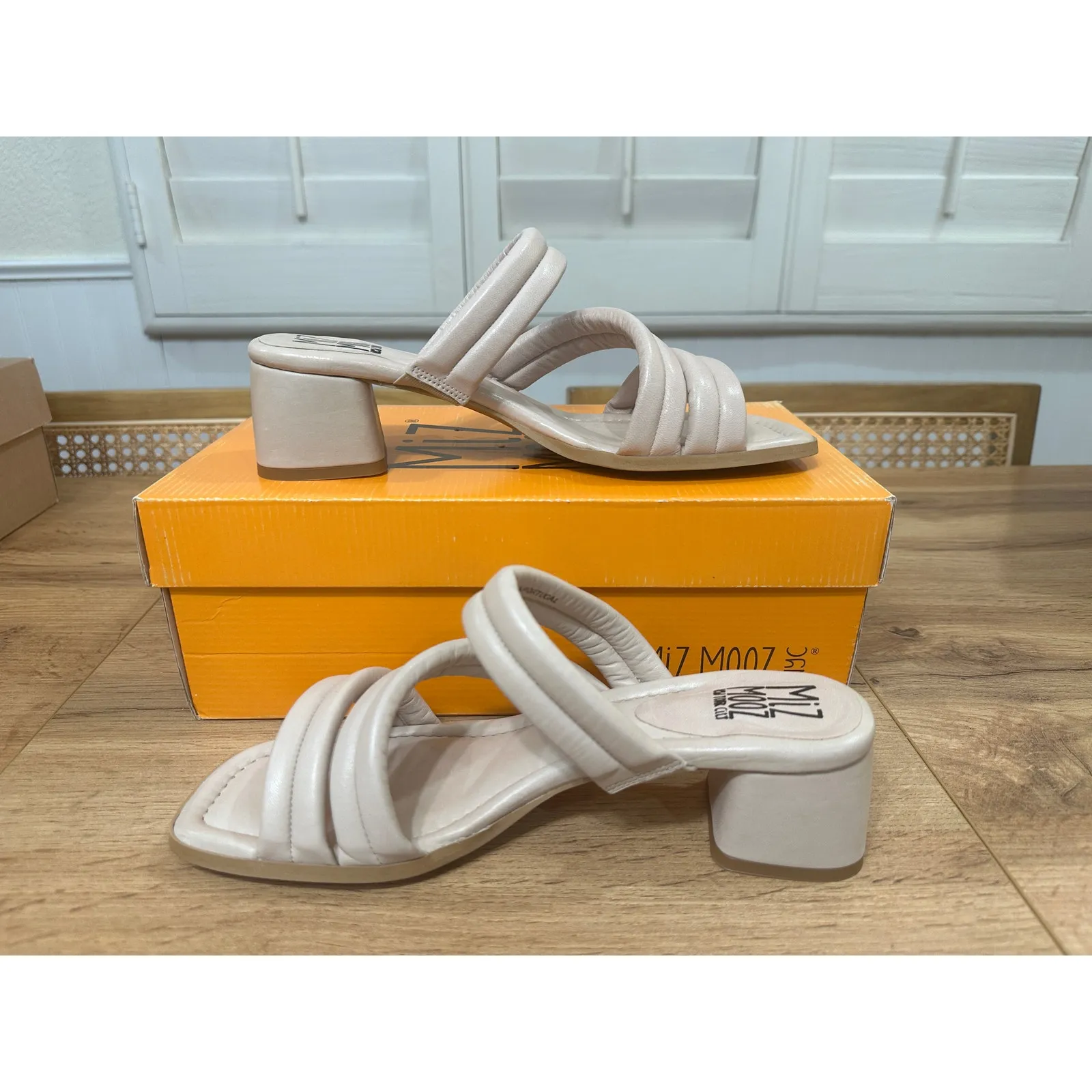 Miz Mooz NYC Oceana Heels Sandals Cream Leather Size 9/9.5 US 40 EU NIB Wedding - Image 8