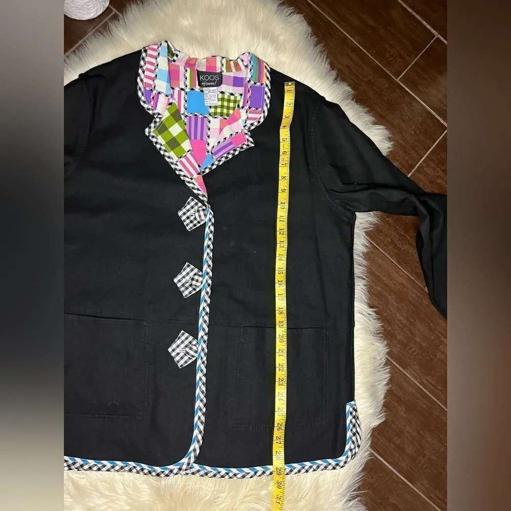Koos of Course! Reversible blazer sz large Black - Image 9