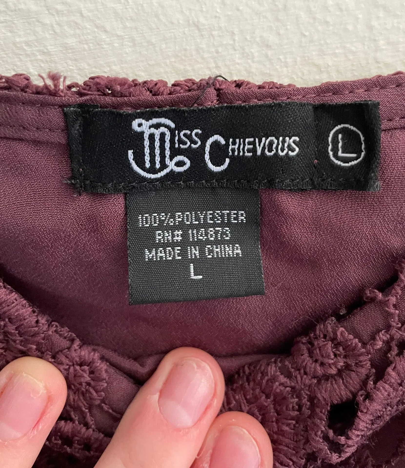 Purple Lacy Top Size L - Image 4