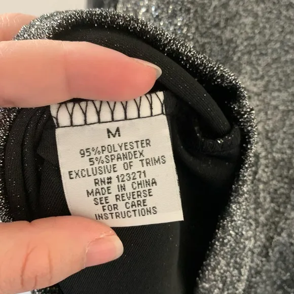 ORANGE KISS Gray Sequence‎ Glittering Long Sleeve Top - Image 4