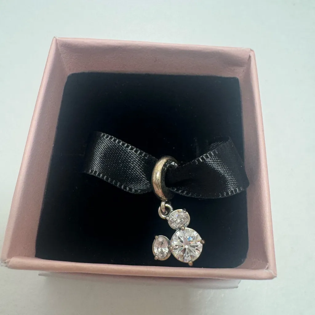 NWT Disney Mickey Mouse Sparkling Head Silhouette Dangle Charm - Image 4