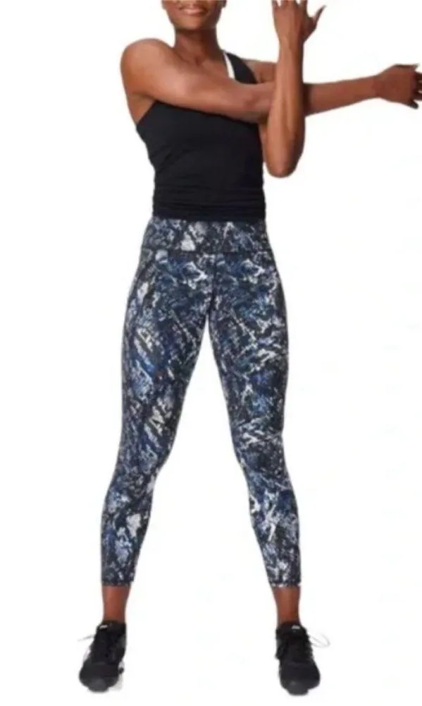 Sweaty Betty Power 7/8 Leggings Leggings Blue Snake Size XS - Image 2