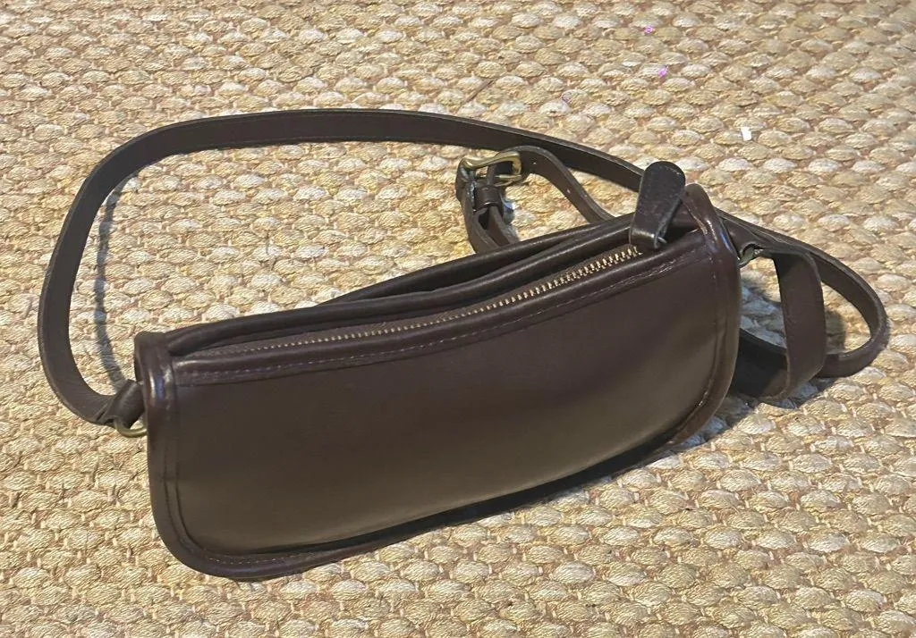 Vintage Coach Leather Brown Crossbody Bag Wendie Purse #9031 - Image 4