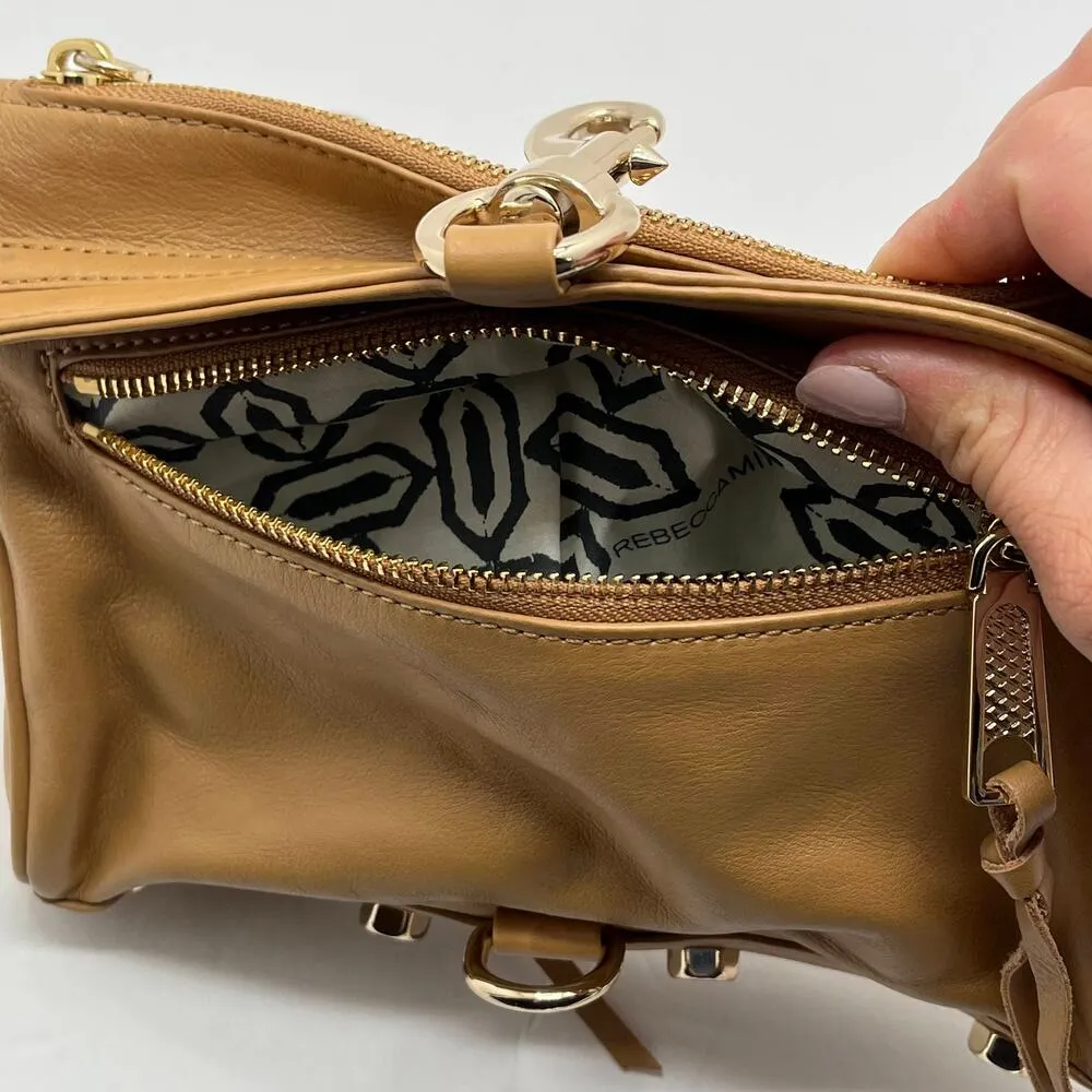 Rebecca Minkoff Women's Tan Small Crossbody Chain Handbag Purse - Image 6