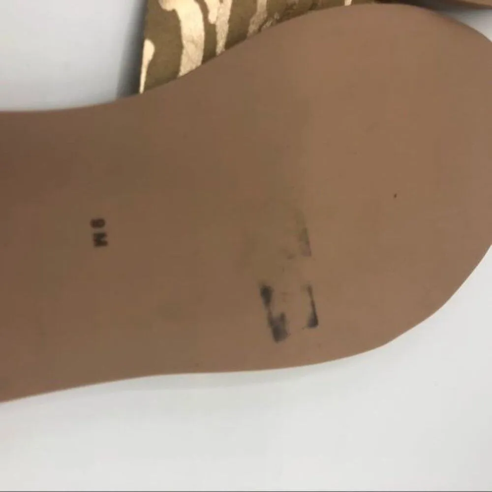 Beach By Matisse Womens Golden Cabana Sandals Sz 9 Gold - Image 4