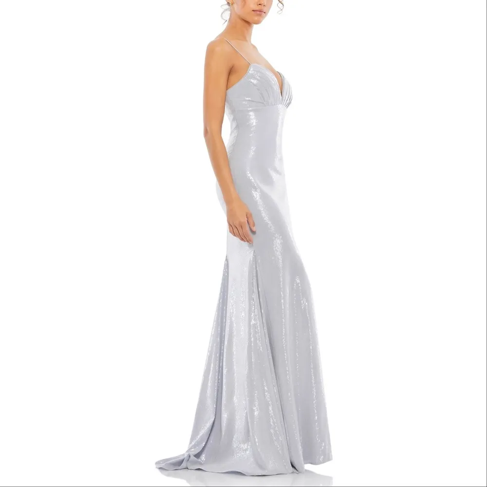 Mac Duggal Ieena 26414 Sequin Plunge Neck Trumpet Gown - Image 4