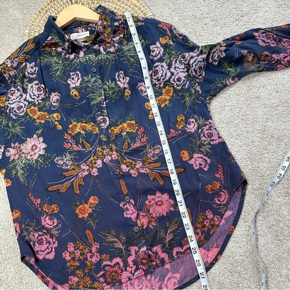 Pilcro and The Letterpress Evika Button Down Shirt Top Longsleeve Multicolored S - Image 12