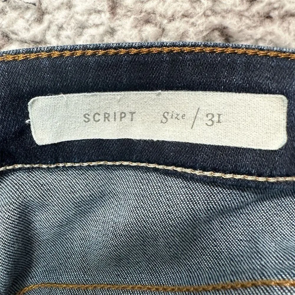 Anthropologie Pilcro Women's Size 31 Dark Blue Skinny Stretch Jeans, 27‎ Inseam - Image 3