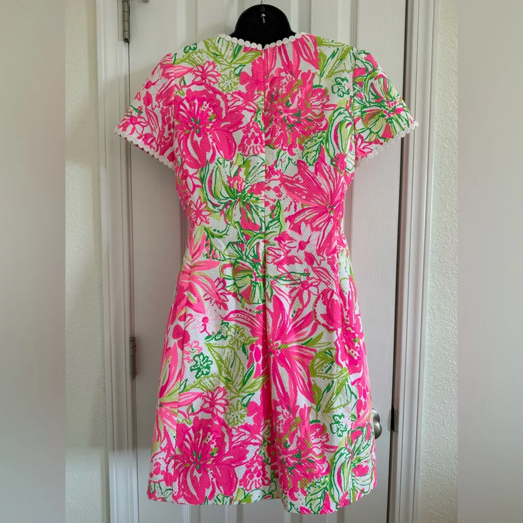 Lilly Pulitzer Maisie Stretch Shift Dress Koala Me Maybe Pink Green Short Sleeve - Image 9