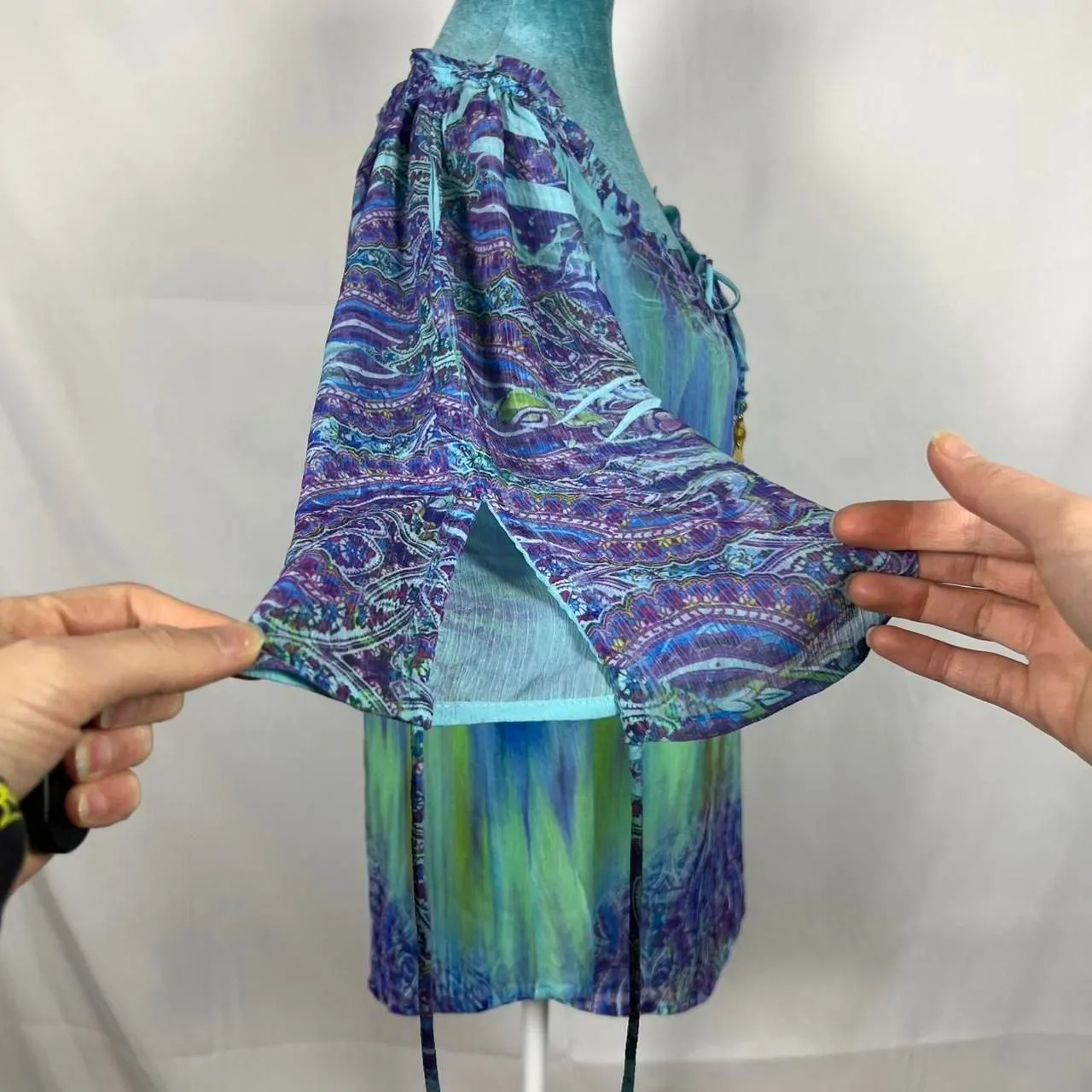 Y2K PSYCHEDELIC MERMAID CORE ONE WORLD PM TUNIC TOP - Image 5