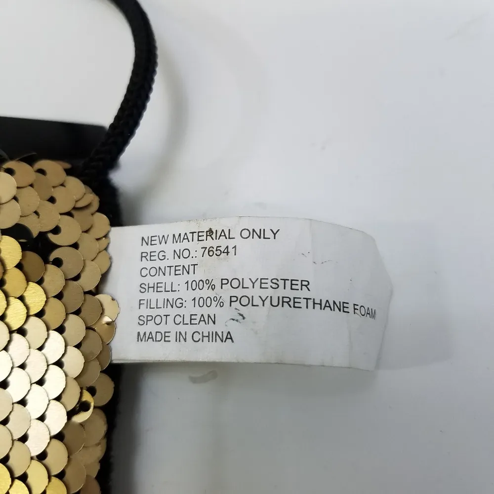 Black And Gold Sequin Cross Body Purse - Image 4