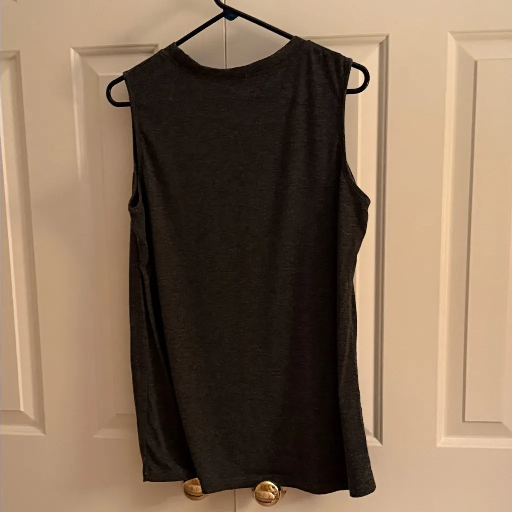 Women’s Sleeveless 'Good Vibes' Tank Gray Size M - Image 3