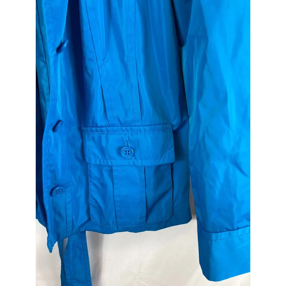 Liz Claiborne Button Up Tie Waist Jacket Blue Size Medium - Image 2