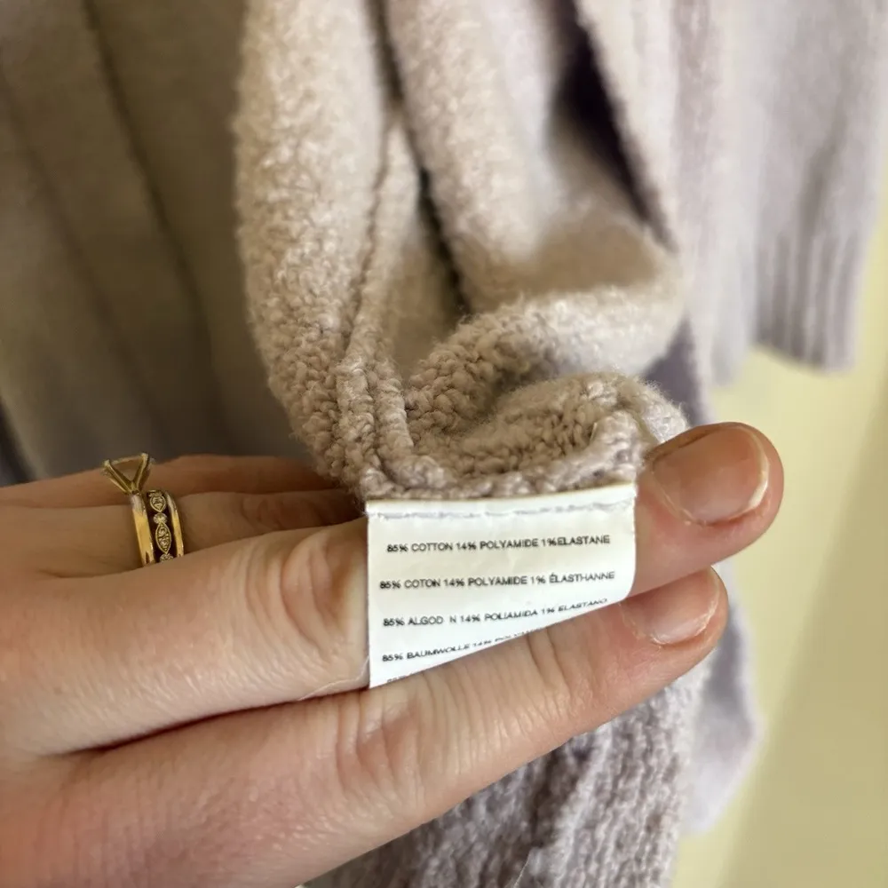 Rita Row Amapola Spain Boucle‎ Cardigan Lavendar Womens Oversized XS Purple - Image 8