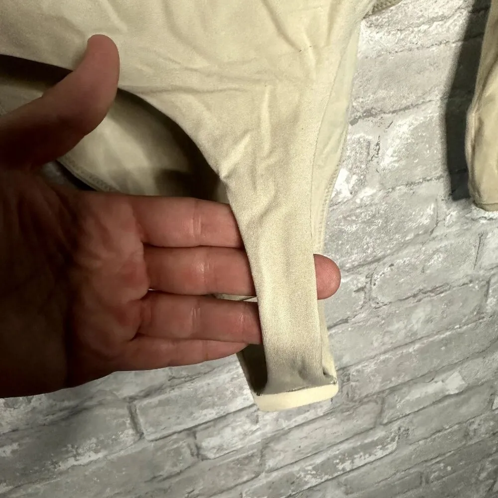 Nulu Square Neck Long Sleeve Bodysuit Thong Cut NWT Size Small (MOVT) - Image 10