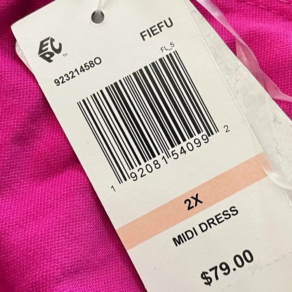 MSK Plus Size Pullover Sleeveless Midi Dress Fuchsia Women’s Sz 2X Pink - Image 6