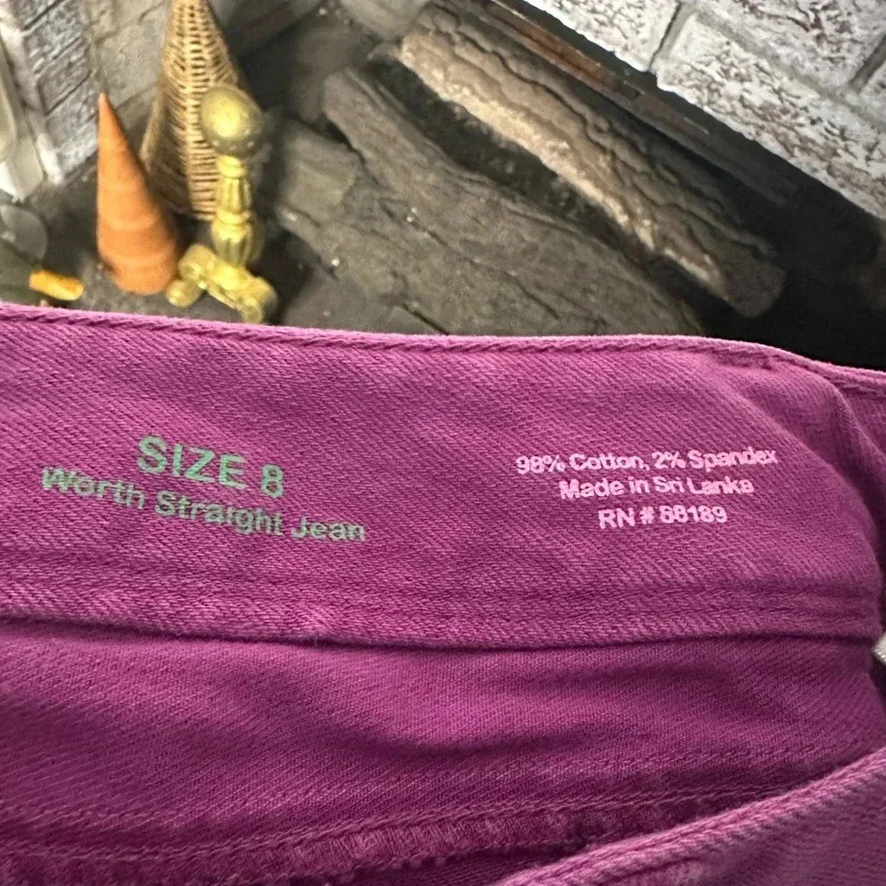Lilly Pulitzer Worth Straight Leg Jean in magenta size 8 - Image 3