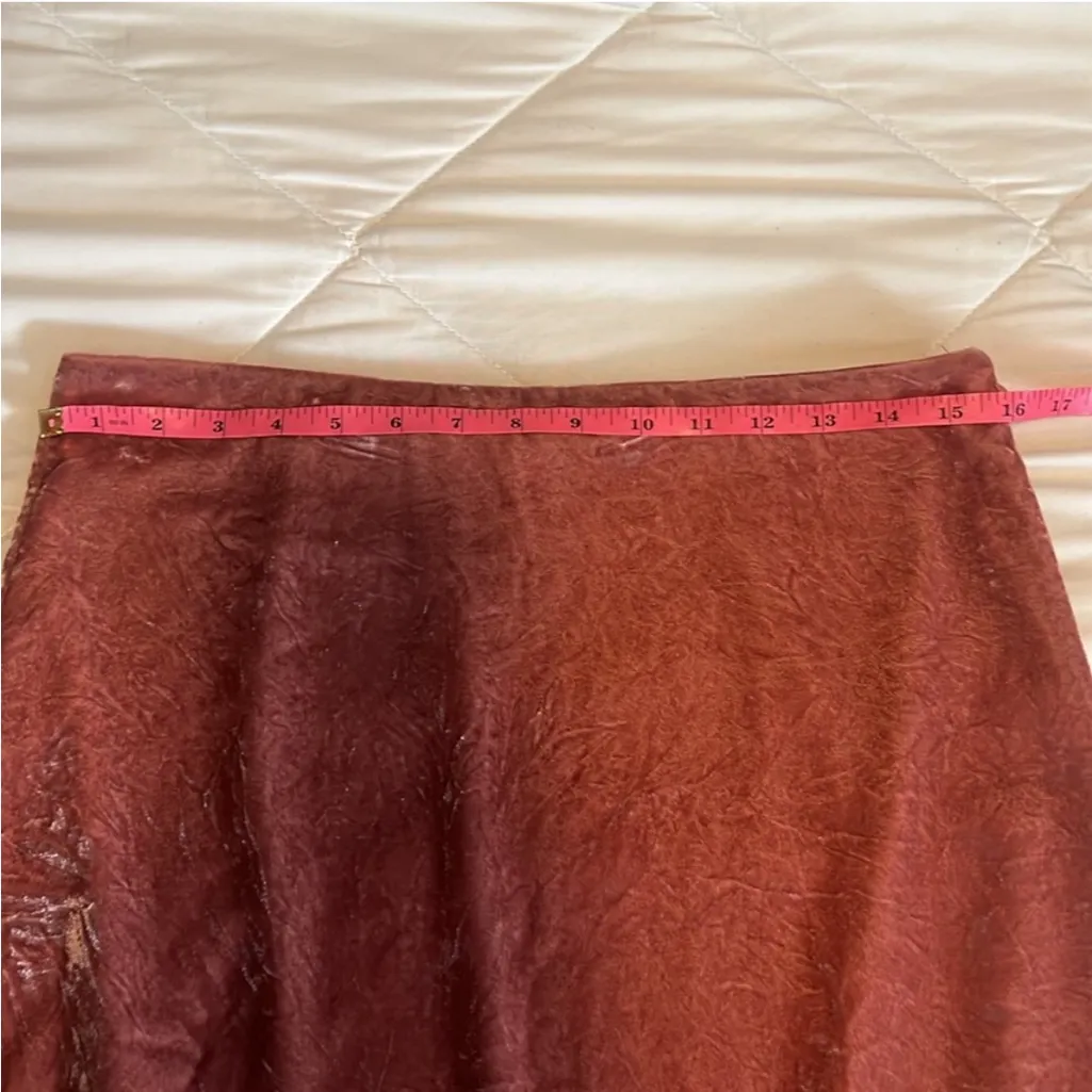 FREE PEOPLE Rose Lacey Midi Skirt Canyon Arroyo Pink Boho Lace Size 10 - Image 13