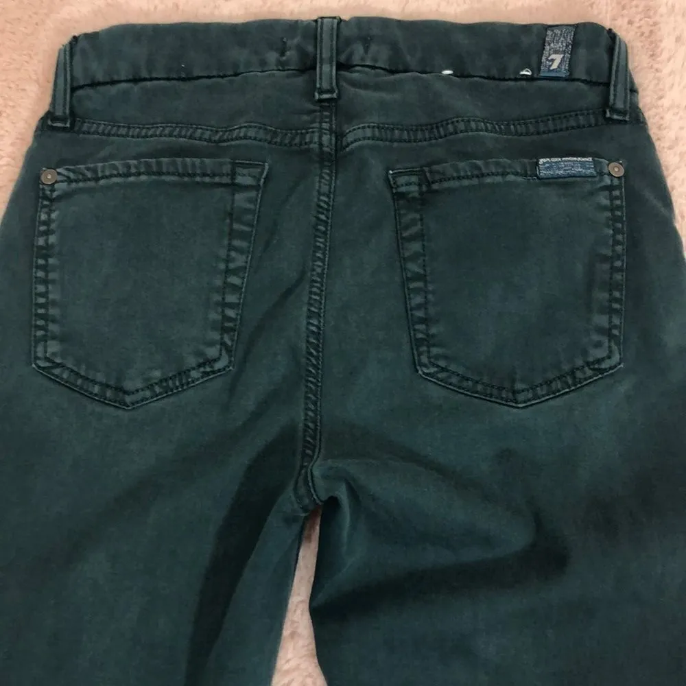 7 for all mankind forest green skinny cropped jean - Image 7