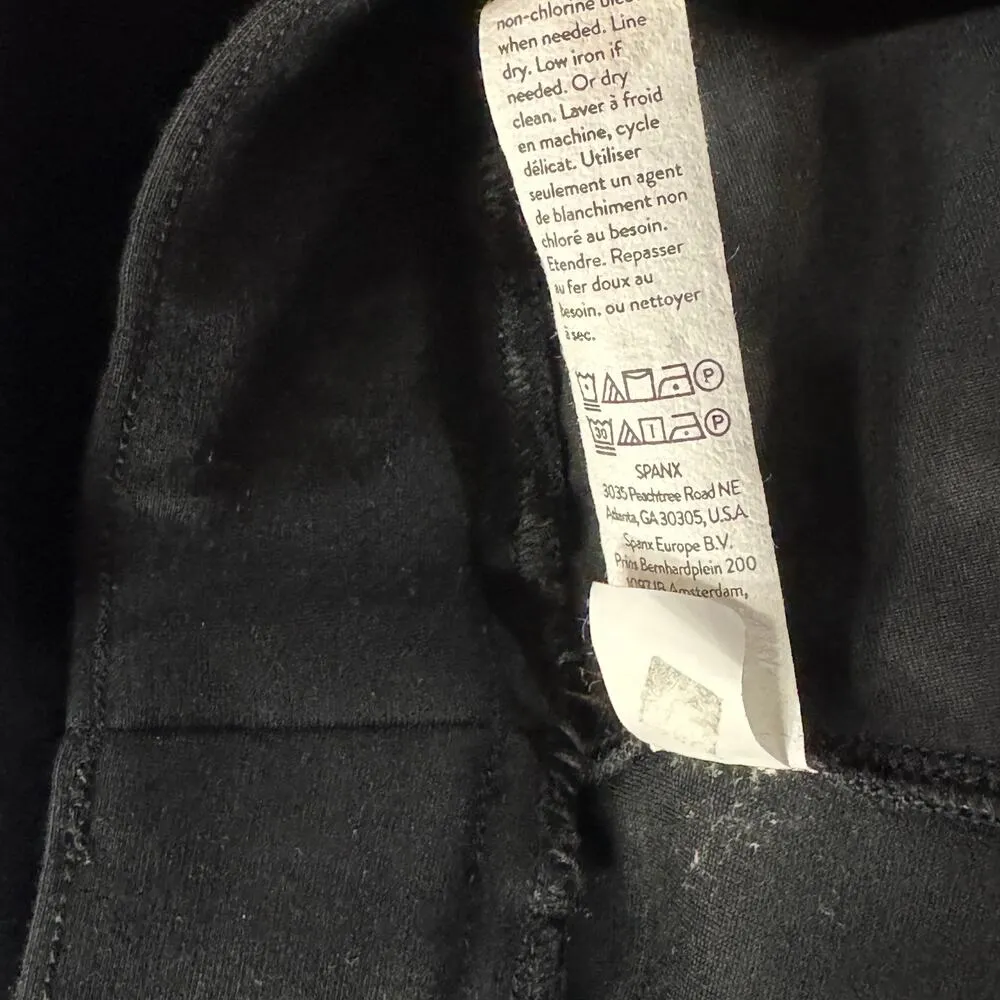 SPANX Medium Wide Leg Ponte Pants Pull-On Stretch Hi-Rise Elastic Waist Black - Image 10