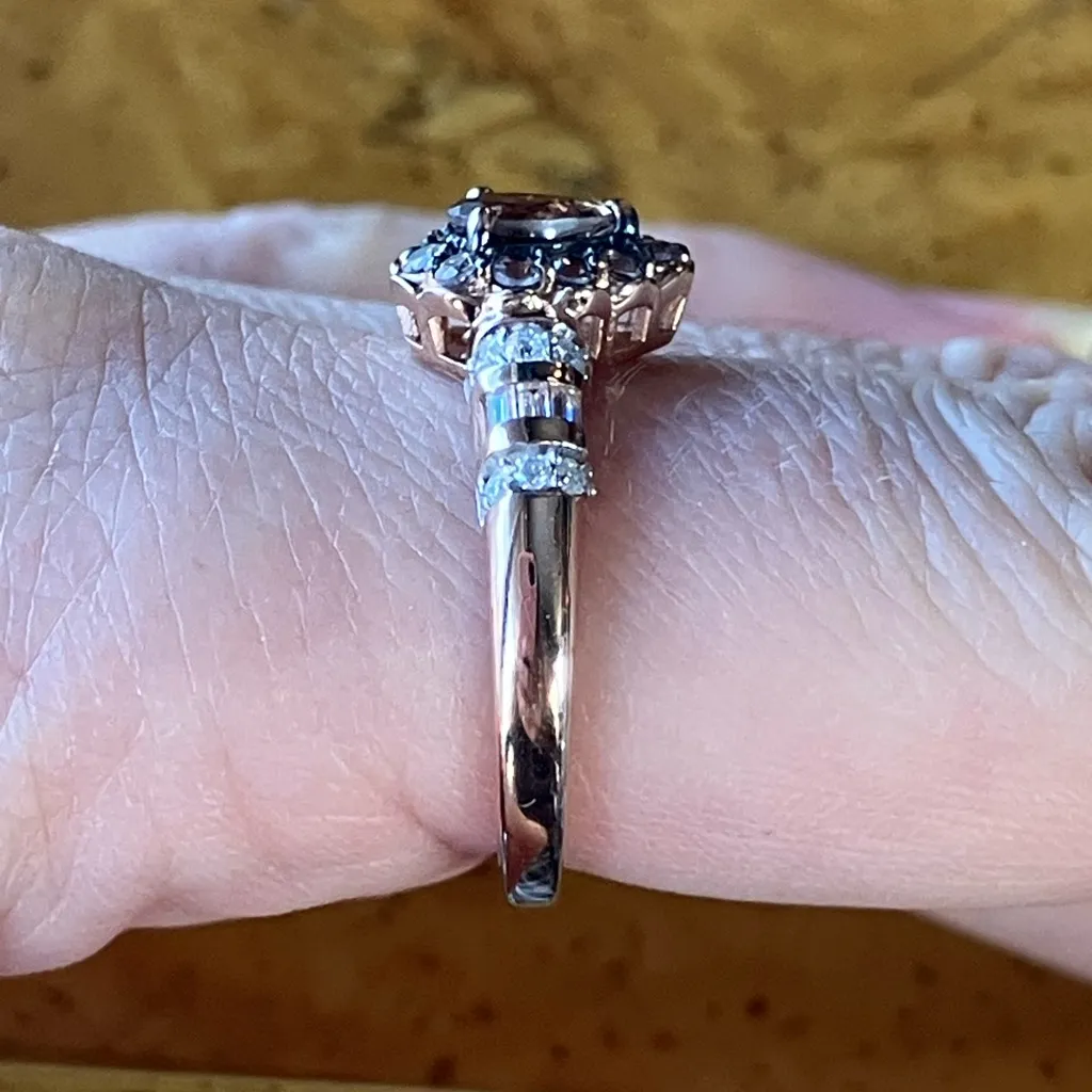 Color Changing Garnet Moissanite Sterling Silver Ring Size 9 Brown - Image 4