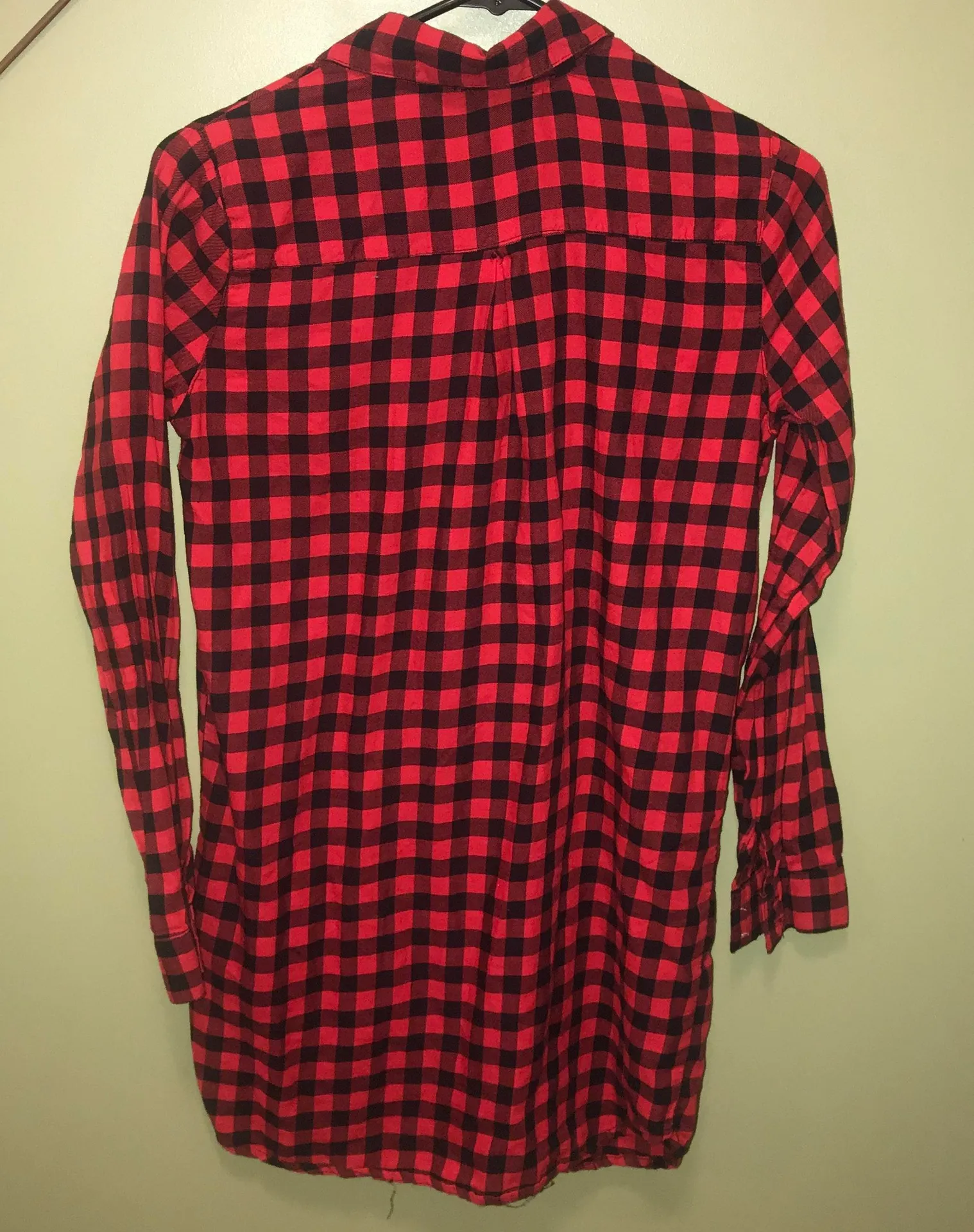 Heart and Hips Black and Red Checker Button-up S - Image 2