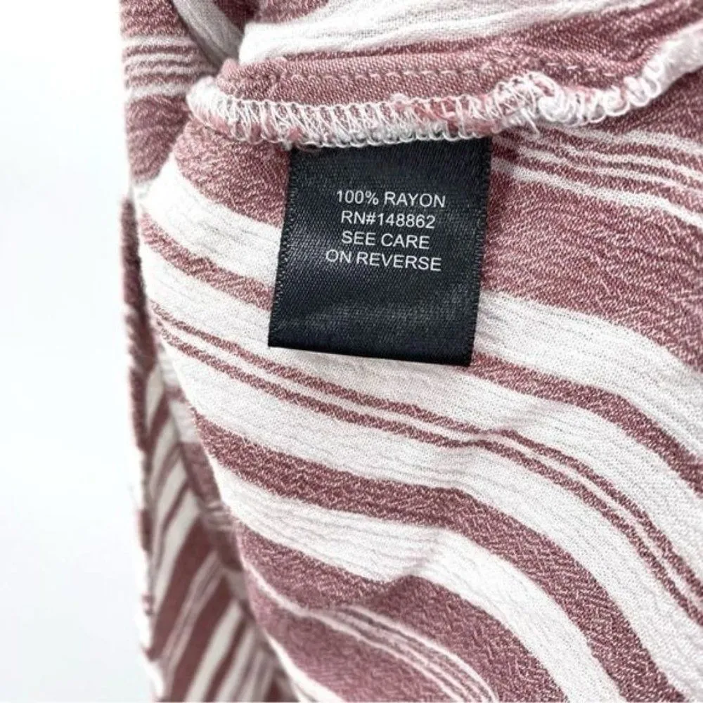 Rayon Crepe High Neck Tank Pink Stripe - Image 10