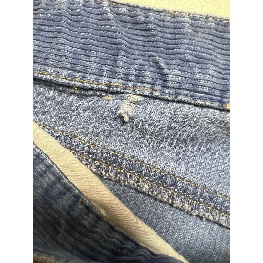 Vintage Nautica Corduroy‎ Blue Jeans Stretch 32 X 28 Bootcut - Image 7