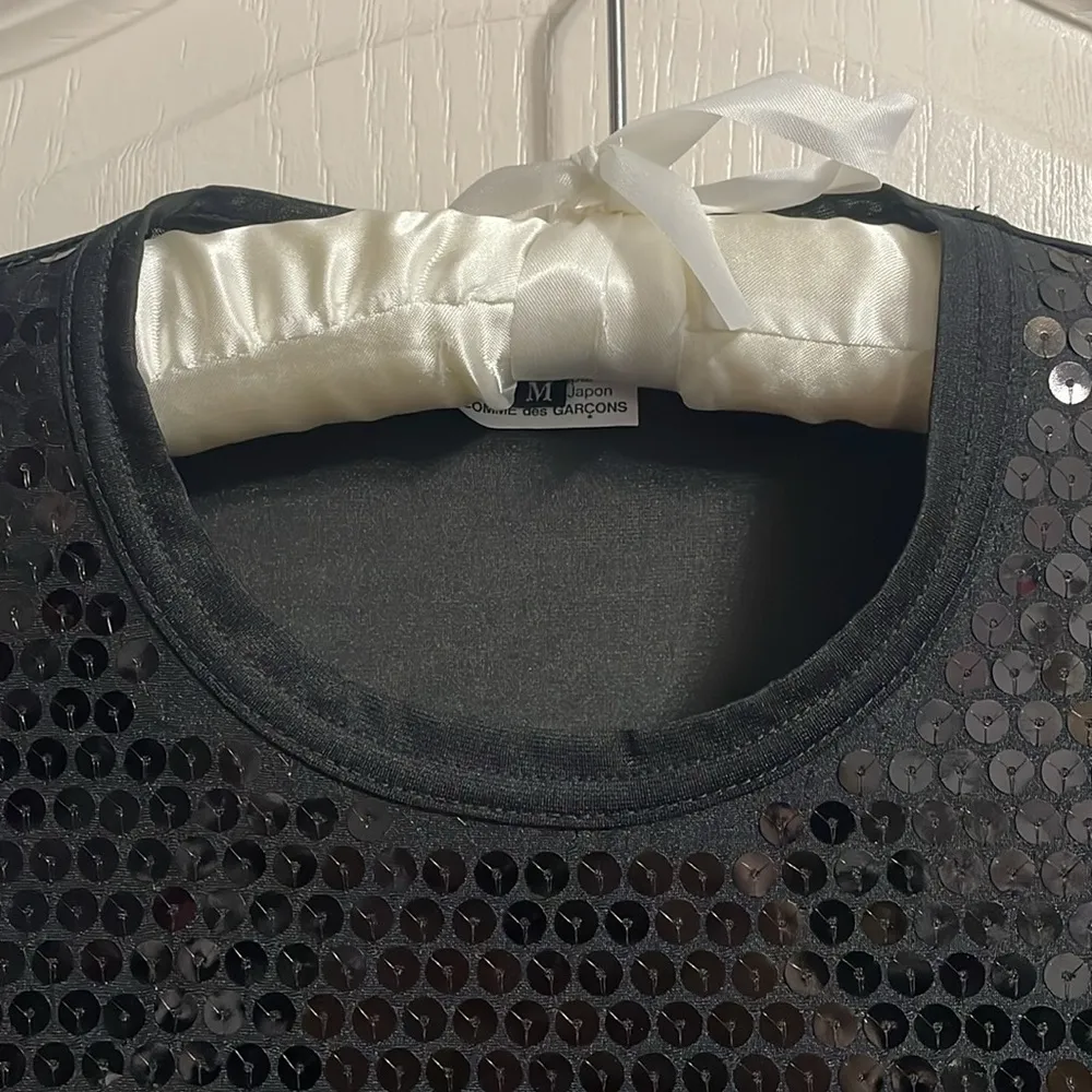 💙💖 Junya Watanabe x Comme des Garcon Black Sequin Long Sleeve Blouse - Image 5
