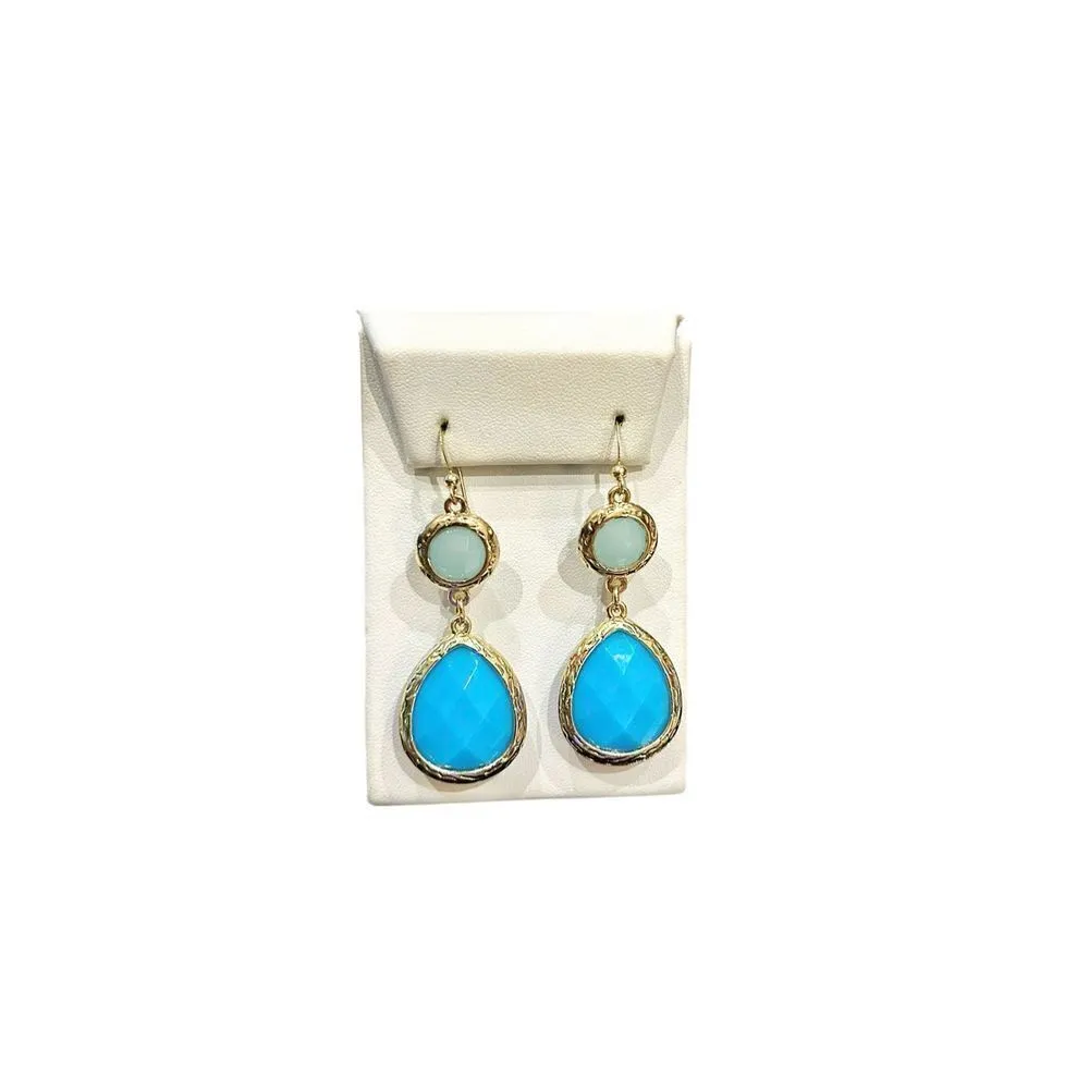 Victoria’s Secret blue and light mint green dangle earrings - Image 4