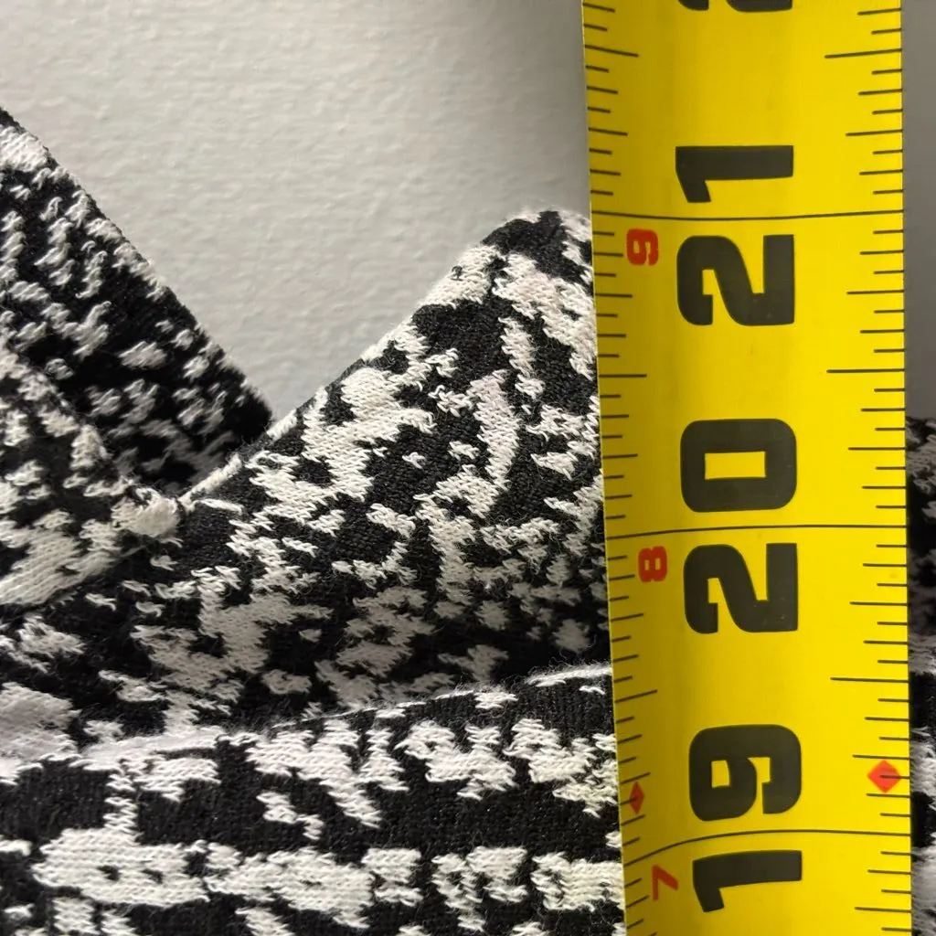 MICHAEL KORS Sheath L DRESS PLAID Black White Business career. Sm Flaw in pics Size L - Image 7