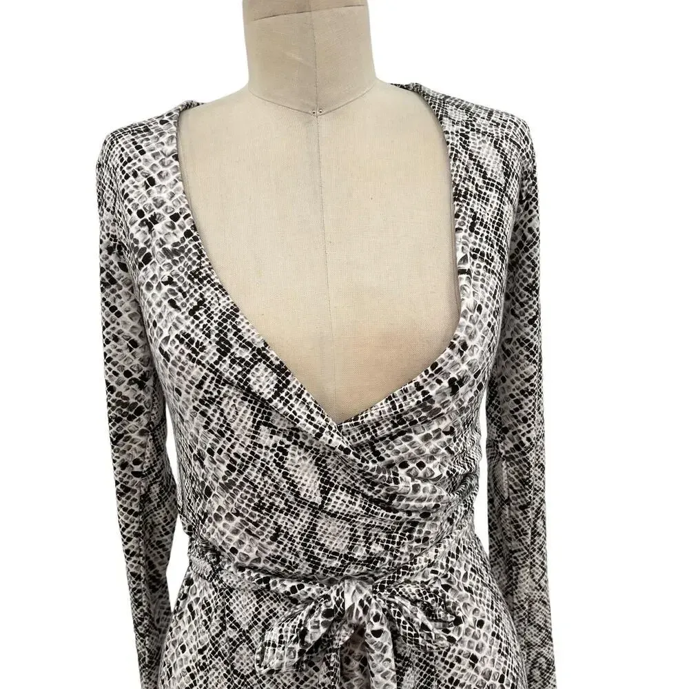 Good American The Runaround Wrap Dress‎ Python Print Size 0 / XS - Image 6