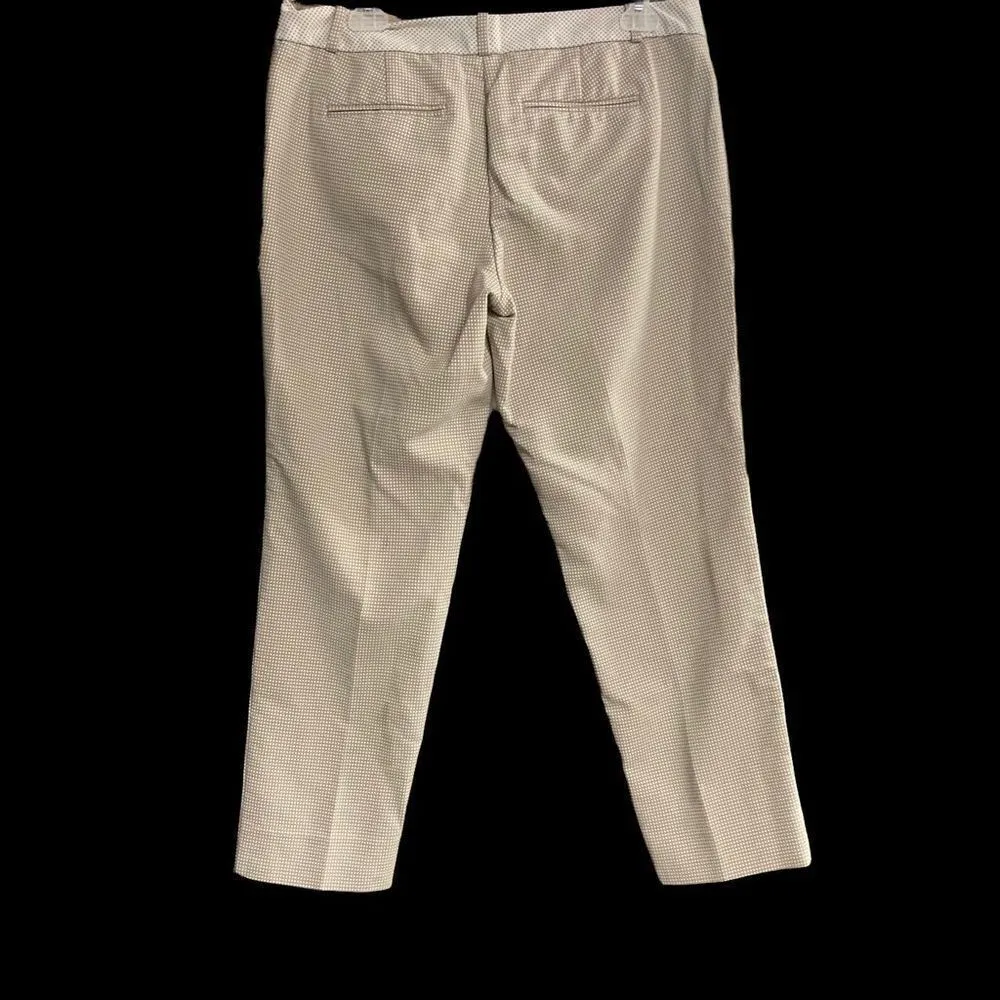 THE LIMITED Women’s Tan & White Cropped Pants Size‎ 10 Inseam 25” - Image 2