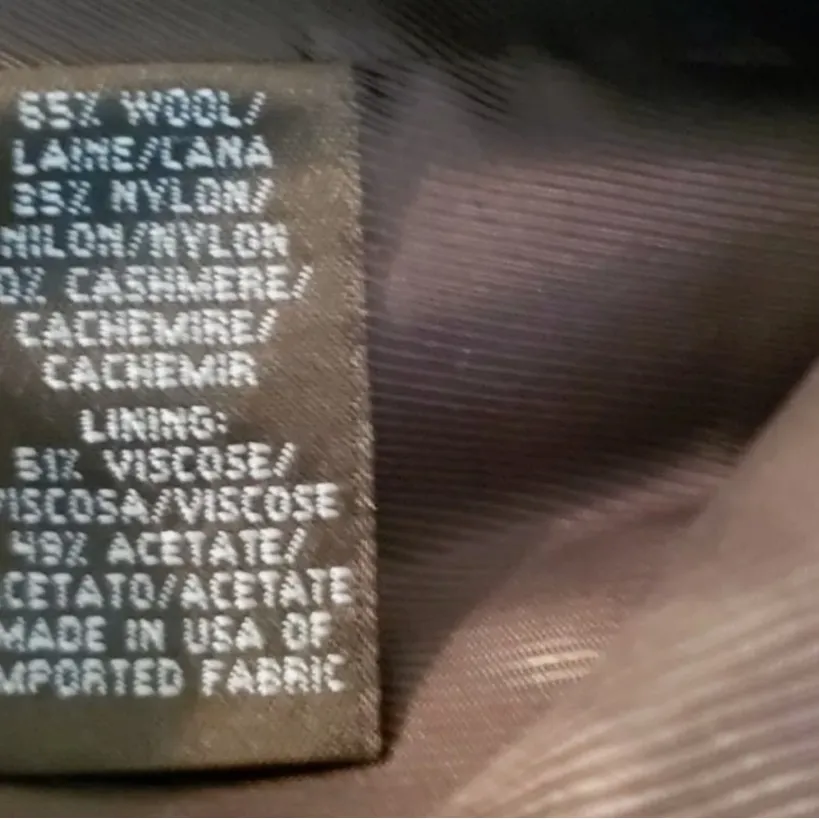 Kenneth Cole Reaction black Cashmere wool blend coat New! Size 6 - Image 5