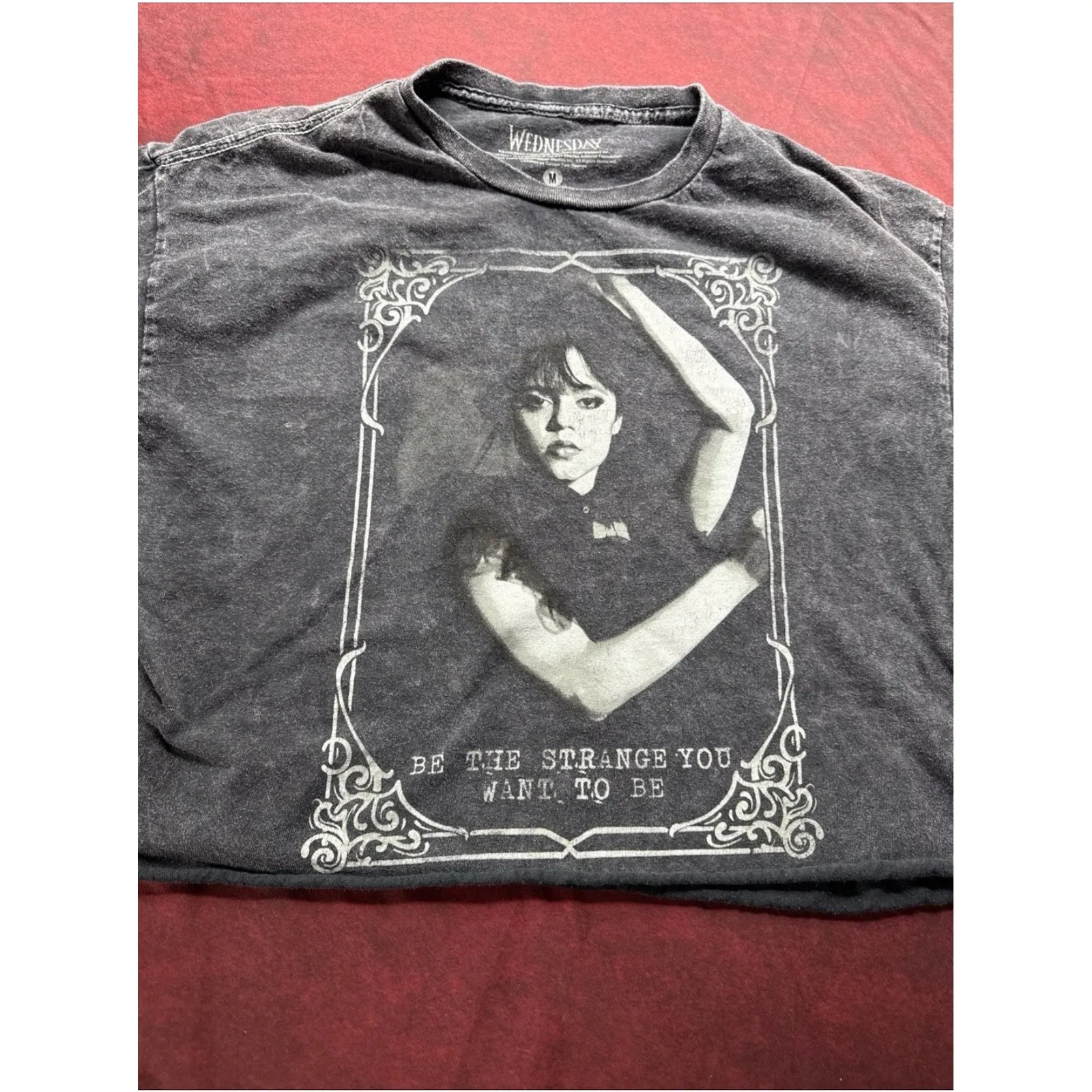 Wednesday Addams Graphic Crop Top T - Image 2