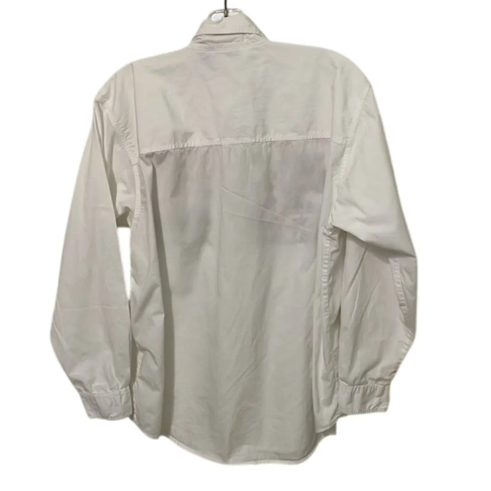 Erika & Company Vintage White Cotton Holiday Embroidered Shirt Womens Size Large - Image 5