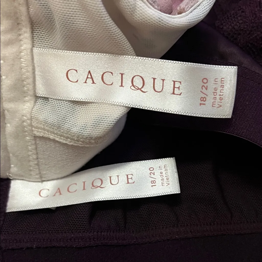 Cacique Floral and Purple Lace Bralette Set 18/20 - Image 2