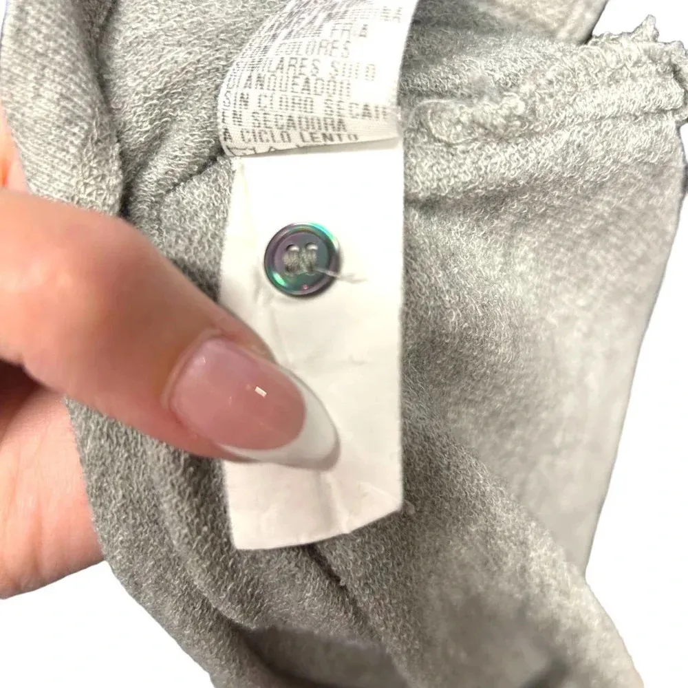 James Perse Gray‎ Button Neckline Long Sleeve T-Shirt Size 00 / XXS - Image 9