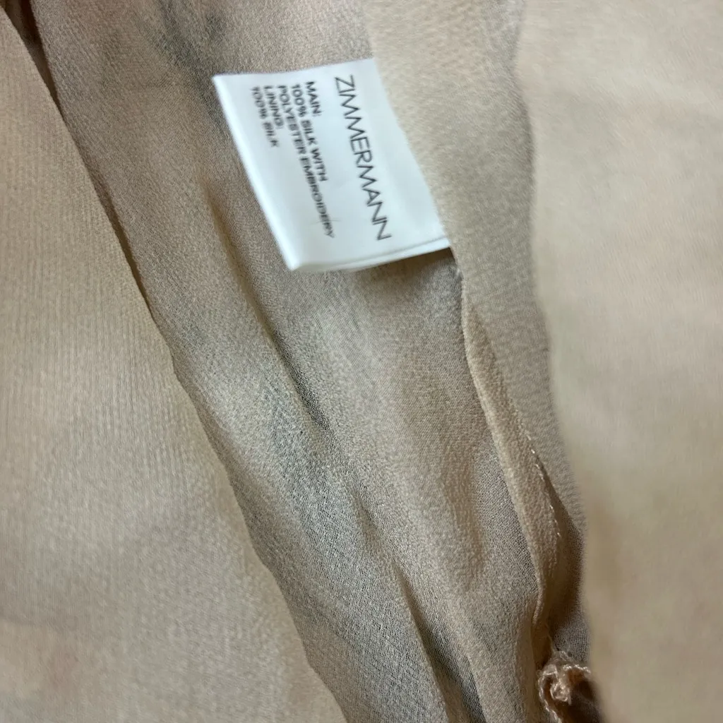 Zimmermann Maples Floral Silk Tiered Gown with 3D Appliqué Petals & Ruffles - Image 8