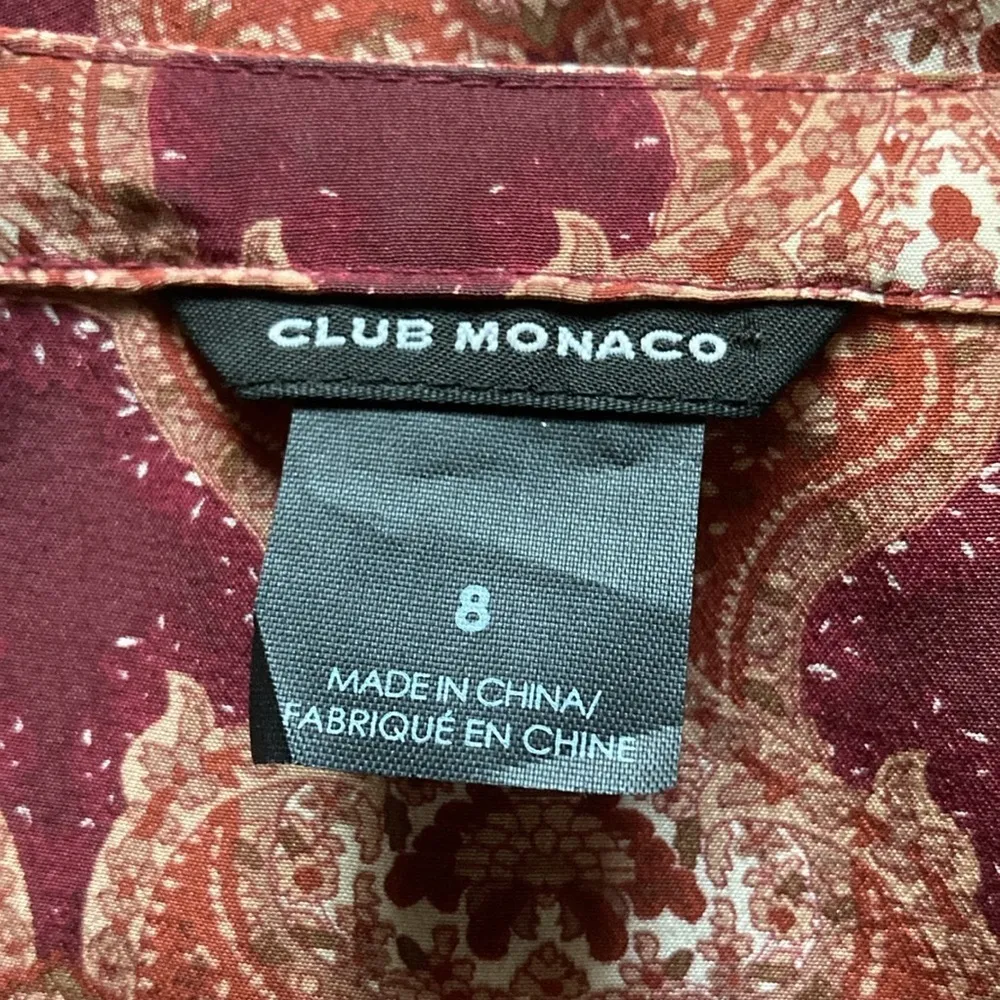 Club Monaco Long Sleeve Silk Dress - Image 10