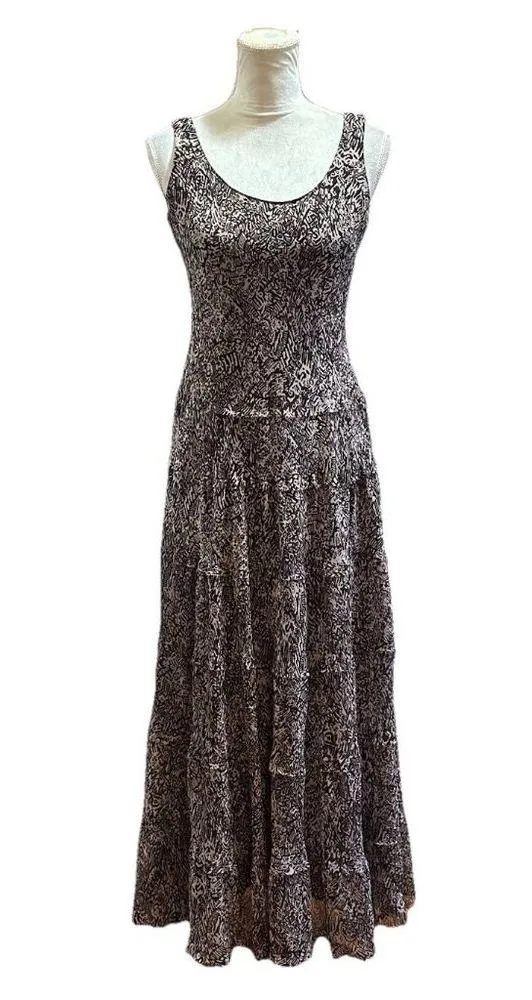 Jones New York Slip Dress Multi-Tiered Scoop-Neck Cottagecore Layered Whimsigoth - Image 2