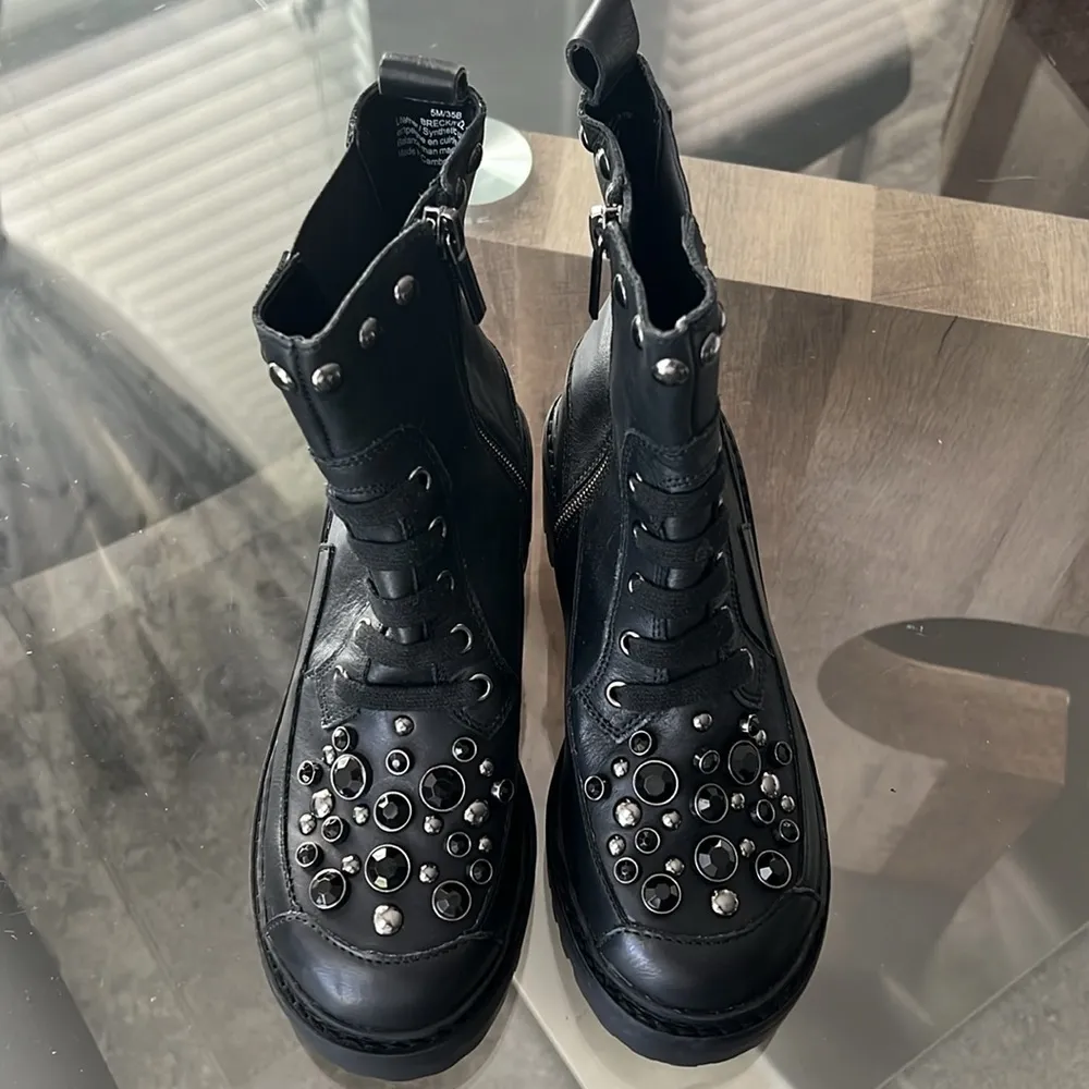 Karl Lagerfeld Breck Embellished Lug Boot, Black Size 35 | US 5 New w/o Box $229 - Image 8
