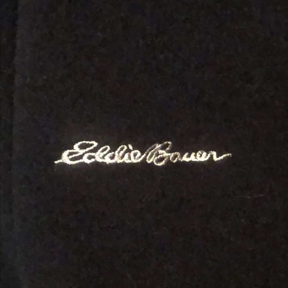 EDDIE BAUER CLASSIC 200 Black Parka Full Zipper Hooded Fleece Sz XXL NWT - Image 13