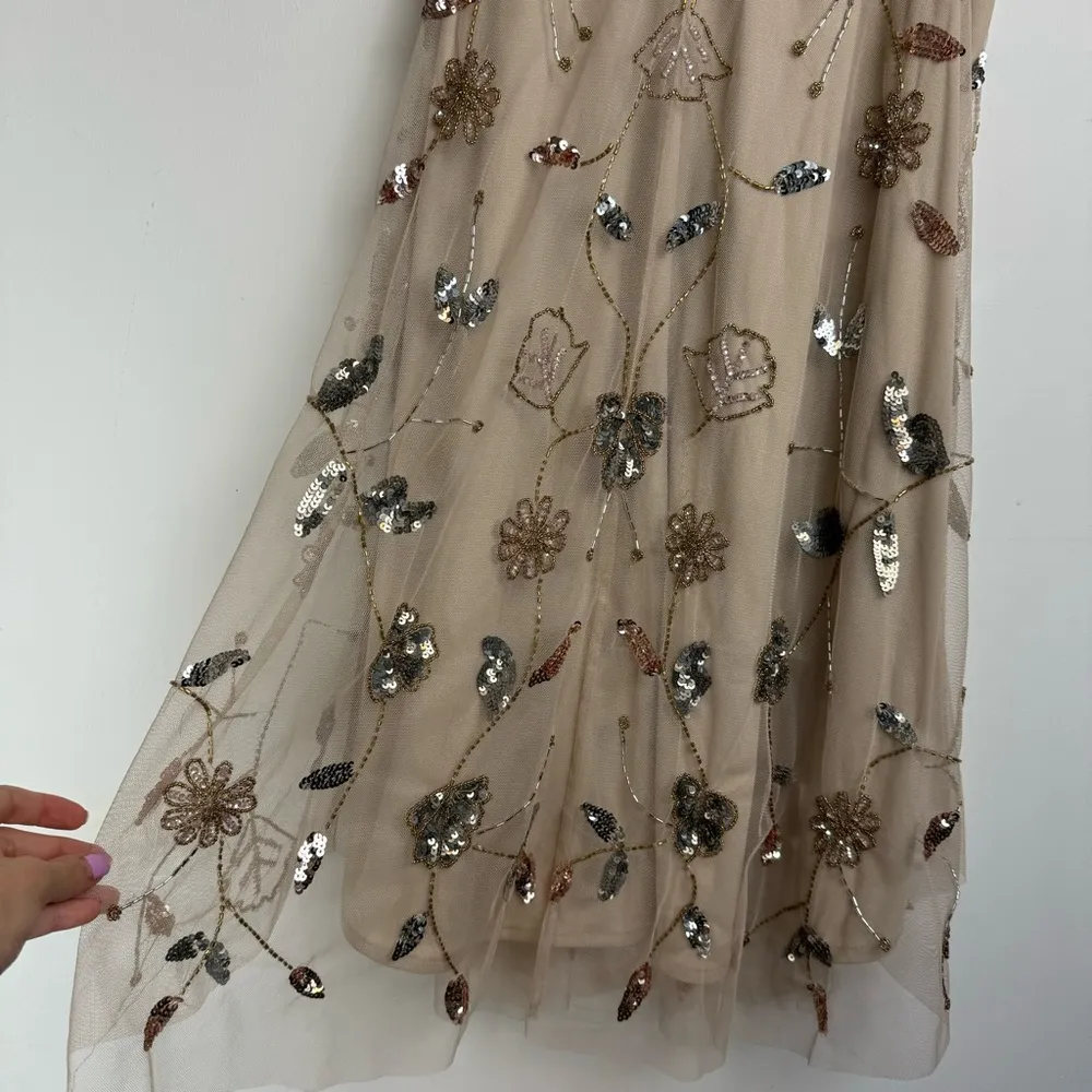 NWT Altar’d State Embellished Jewel Beaded Swing Dress Sz Small Mini Mesh Tulle - Image 15